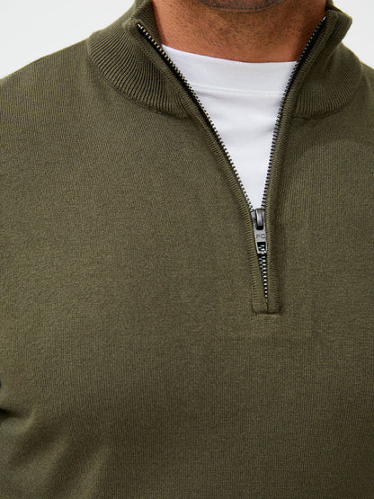 French Connection Half Zip Sweatshirt - Ivy Green
