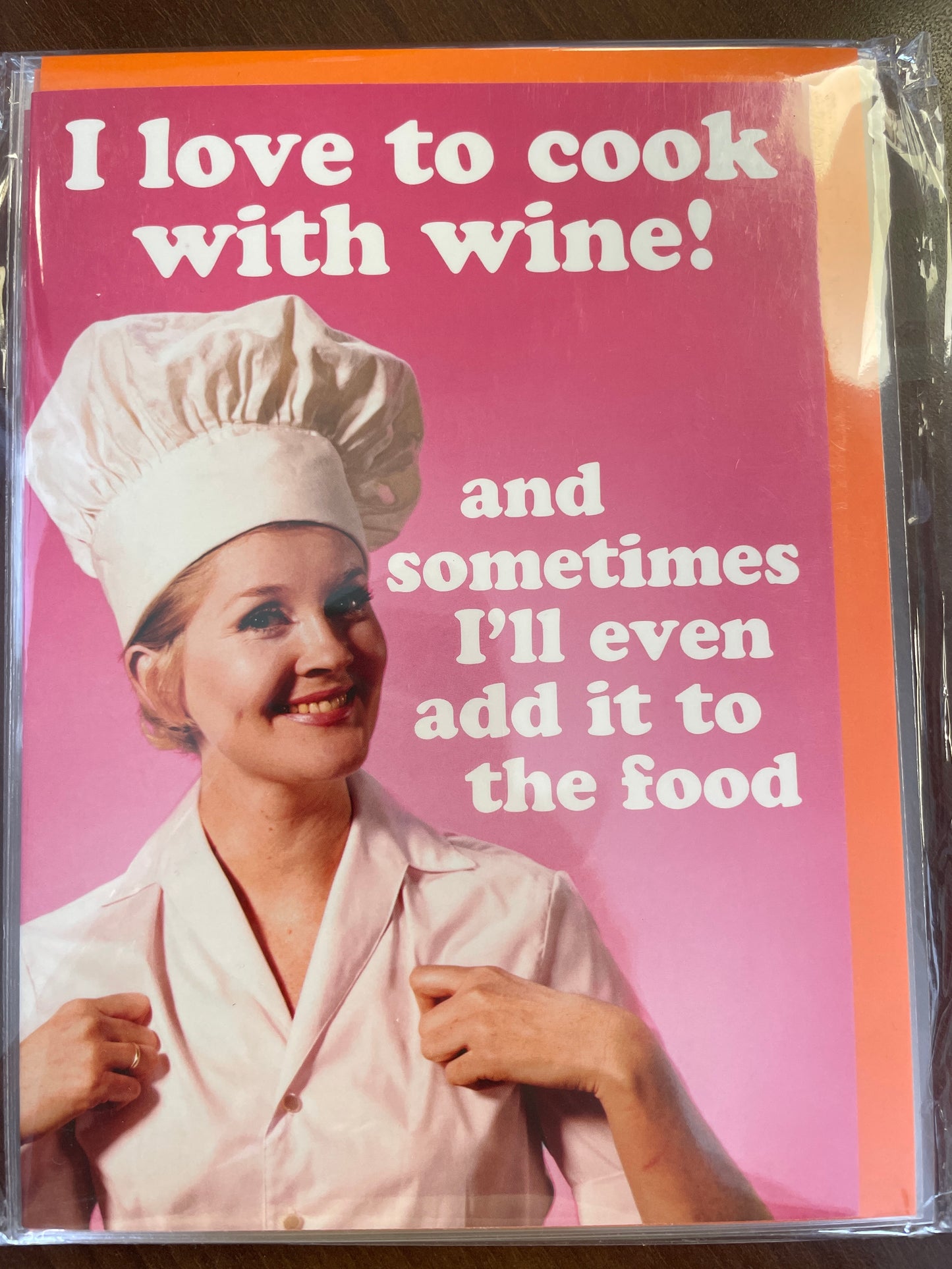 Dean Morris Card - I love to cook with wine
