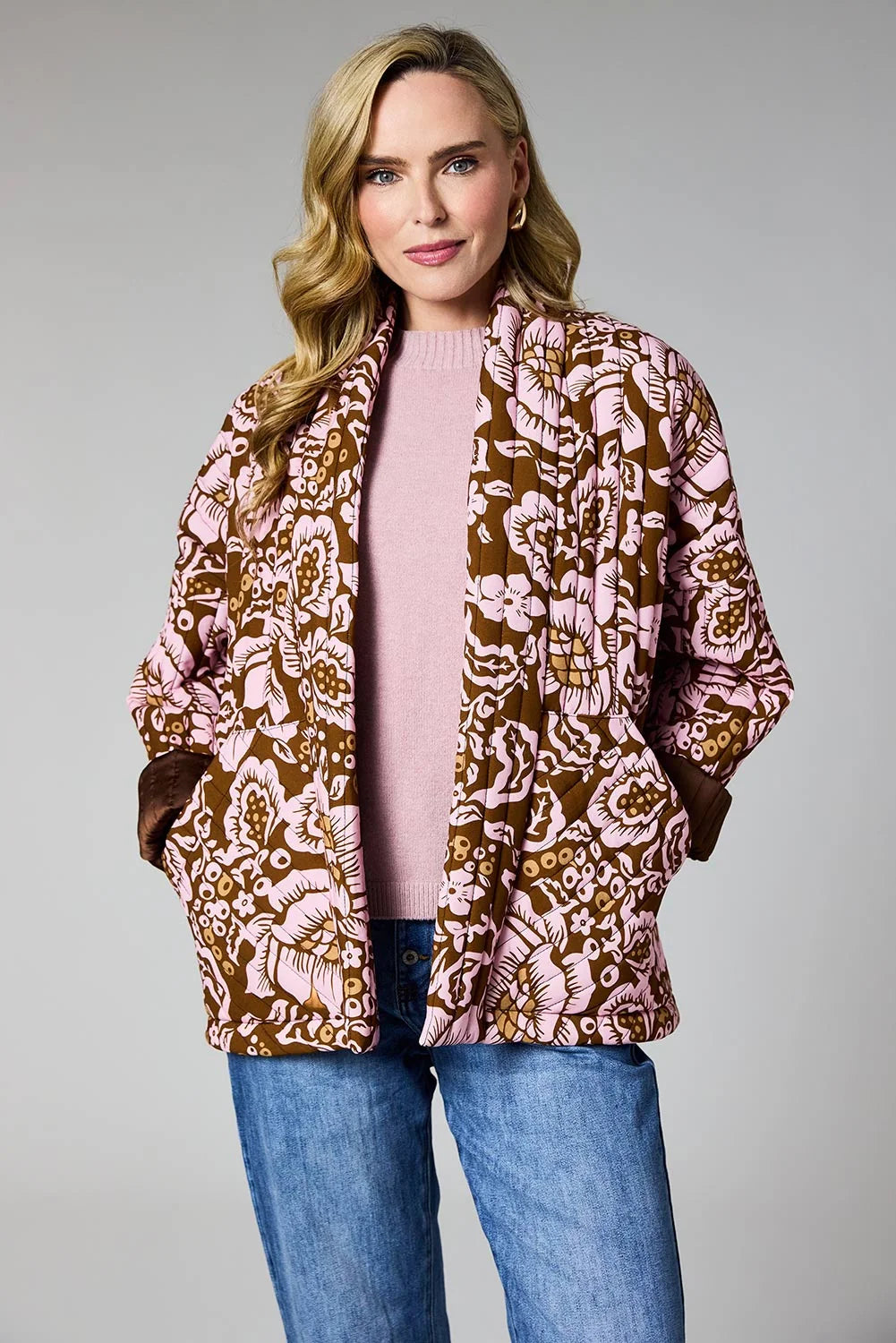 Deck Quilted Jacket - Pink
