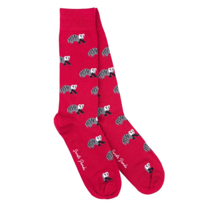 Swole Panda Bamboo Socks - Badger