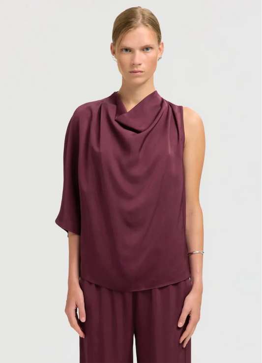 Selected Flaurina One Shoulder Cowl - Fig