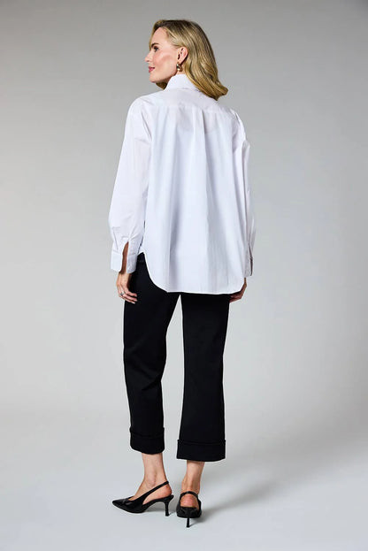 Deck Flower Button Blouse - White