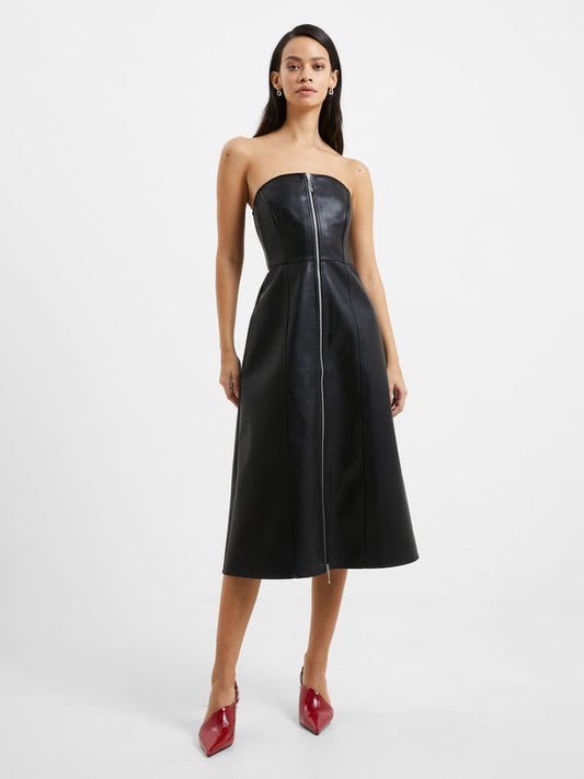 French Connection Blackout PU Dress - Black