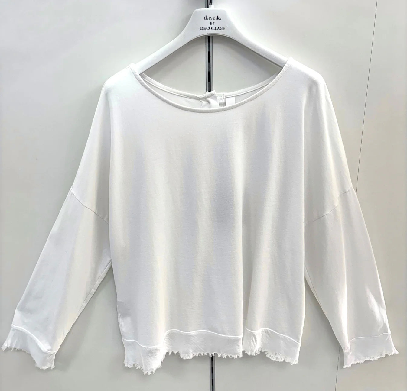 Deck Satin Trim Top - Bianco