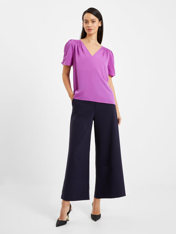 French Connection V-Neck Top - Dahlia
