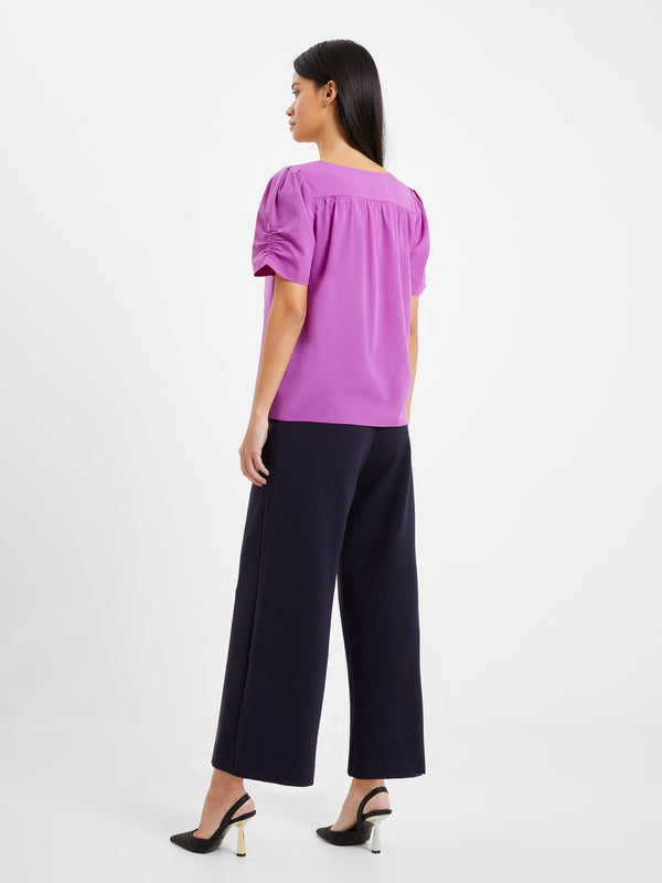 French Connection V-Neck Top - Dahlia