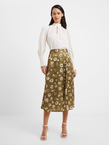 French Connection Crepe Keyhole Top - Classic Cream