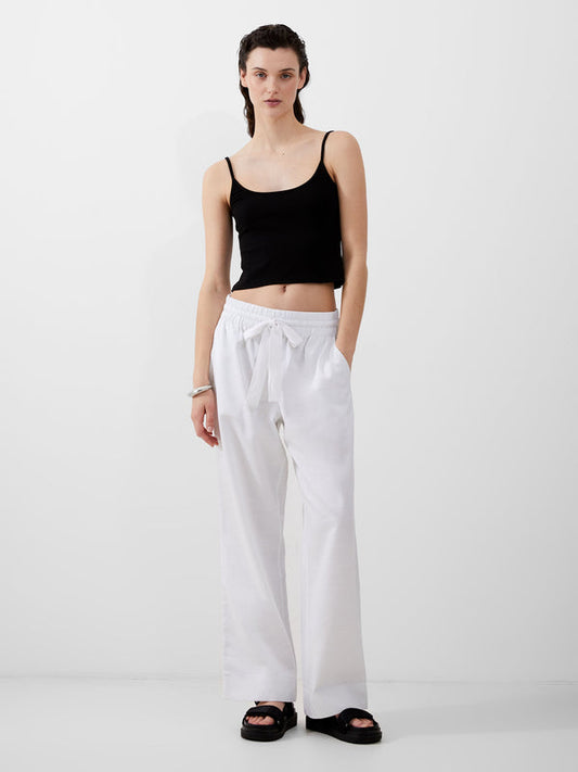 French Connection Bodie Blend Trouser - Linen White