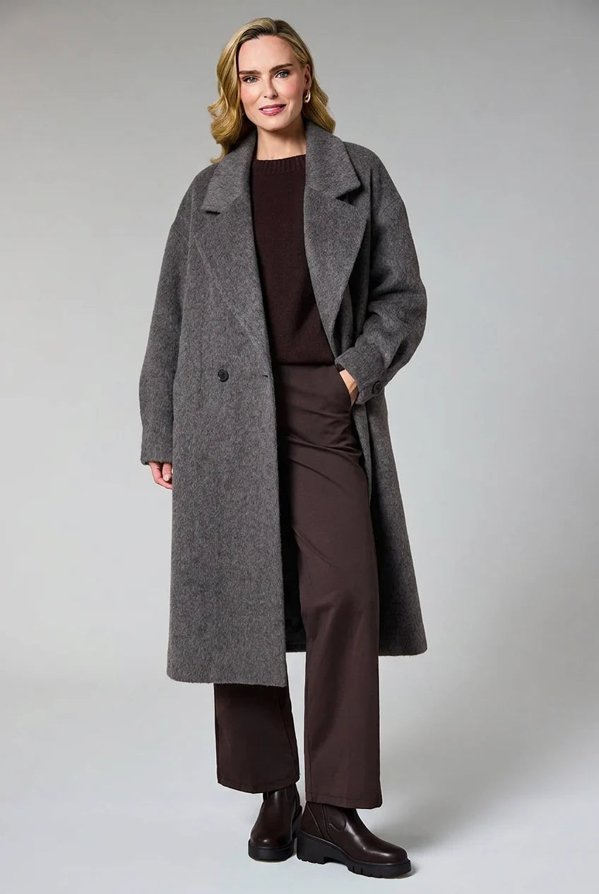 Deck Long Over Coat - Mocha