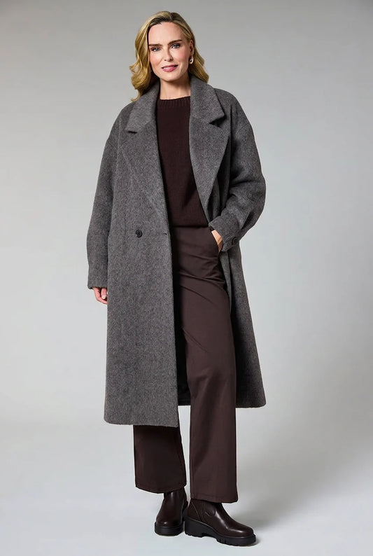 Deck Long Over Coat - Mocha