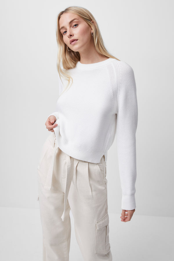 French Connection Lilly Mozart Crew Neck Jumper - Summer White