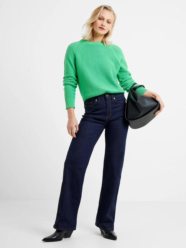 French Connection Lily Mozart Crew Neck Jumper - Poise Green