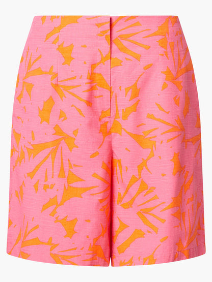 French Connection Bia Alania Lyocell Blend Shorts - Pink/Orange