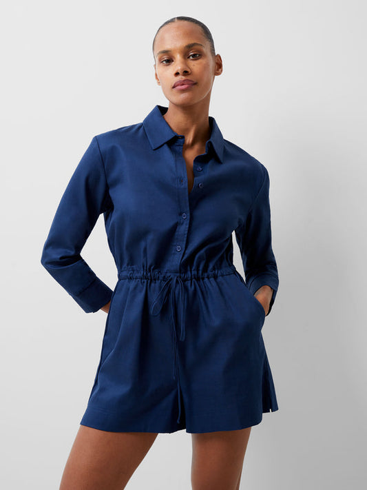 French Connection Bodie Blend Playsuit - Midnight Blue