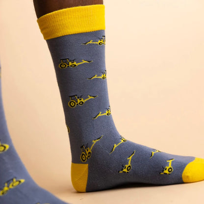 Swole Panda Bamboo Socks - Yellow Digger