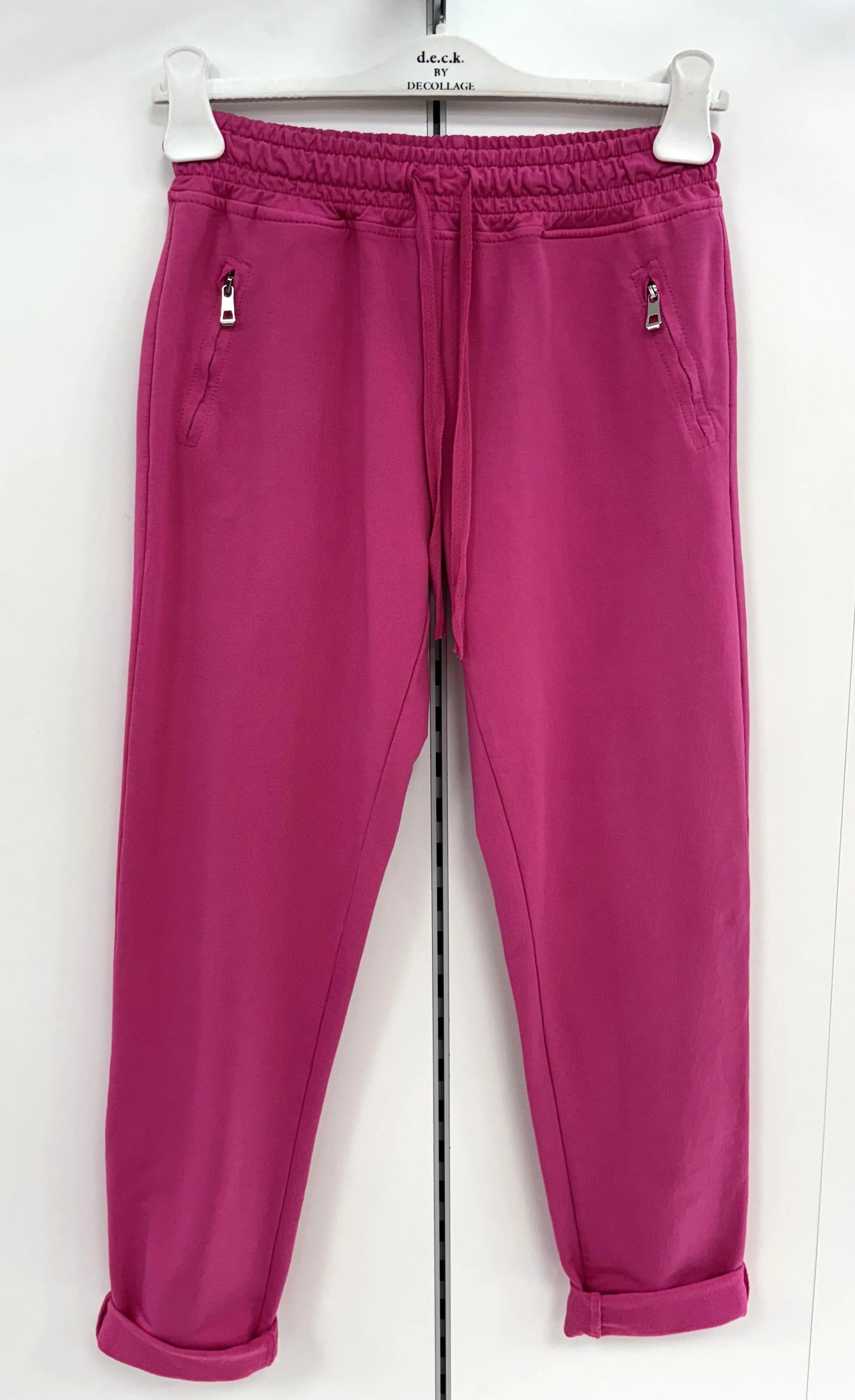 Deck Zip Pocket Joggers - Fuchsia
