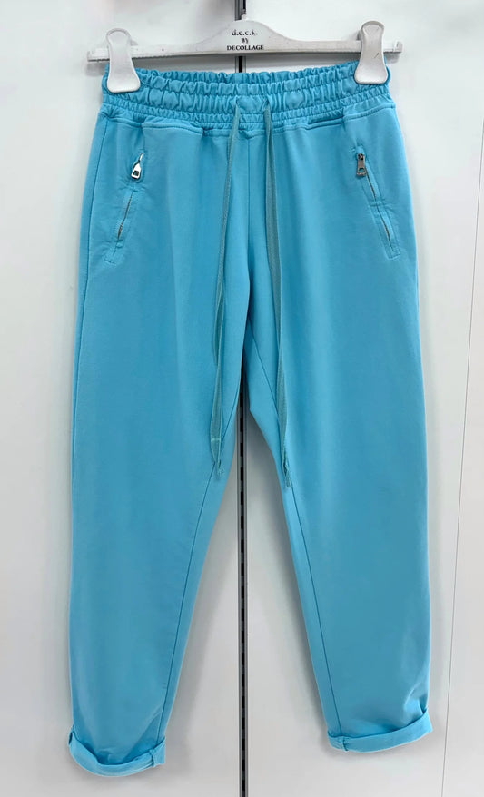 Deck Zip Pocket Joggers - Turquoise