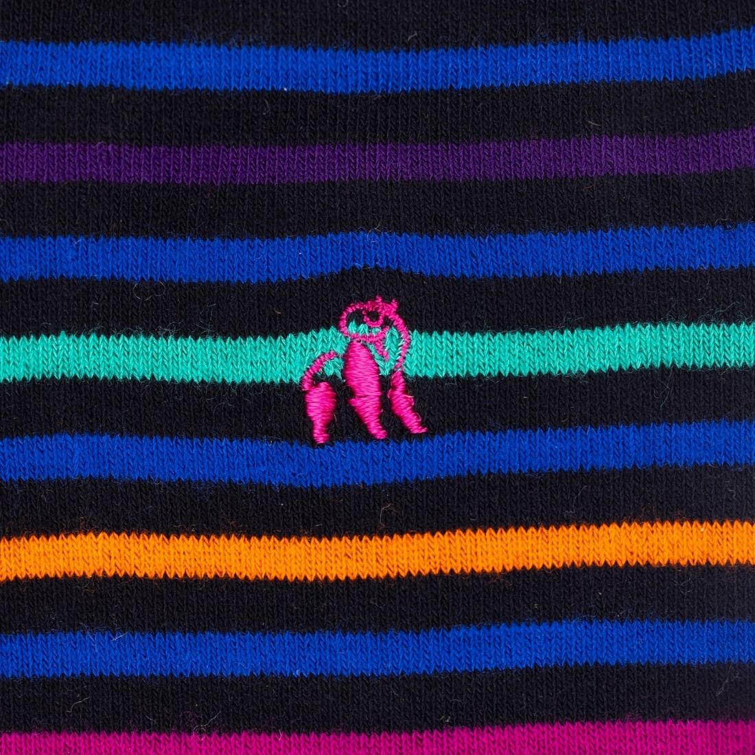 Swole Panda Bamboo Socks - Navy & Lime Stripes
