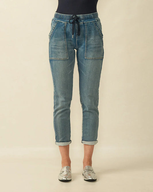 Deck Denim Joggers - Blue