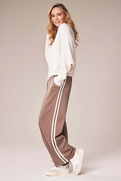 Deck Stripe Leisure Trouser - Taupe