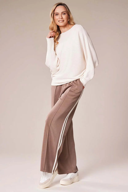 Deck Stripe Leisure Trouser - Taupe