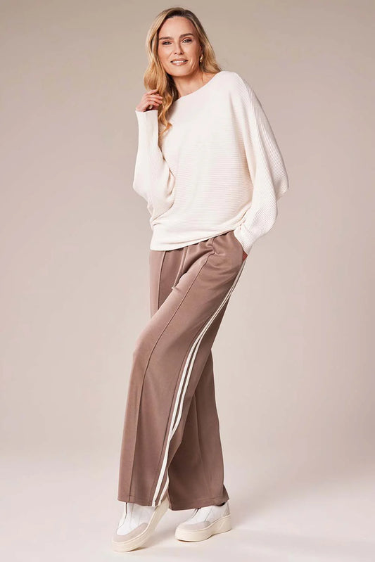 Deck Stripe Leisure Trouser - Taupe