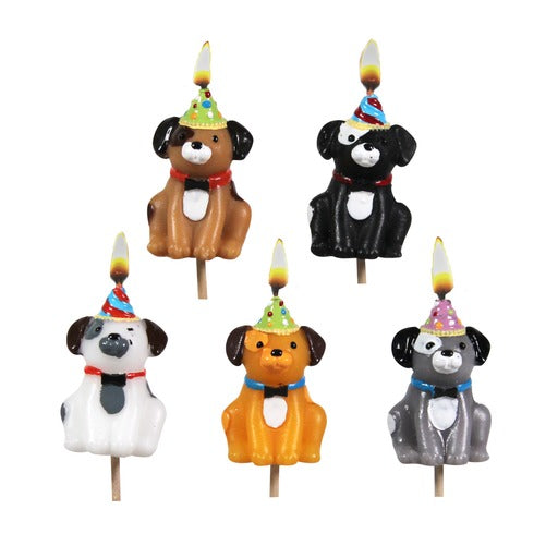 Smiling Faces - Dog Cake Candles