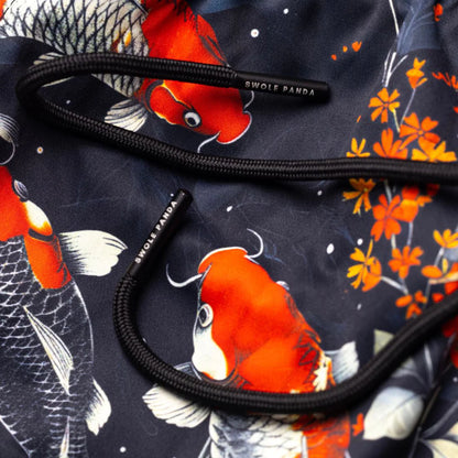 Swole Panda Hydro Motion Swim Shorts - Koi Pattern