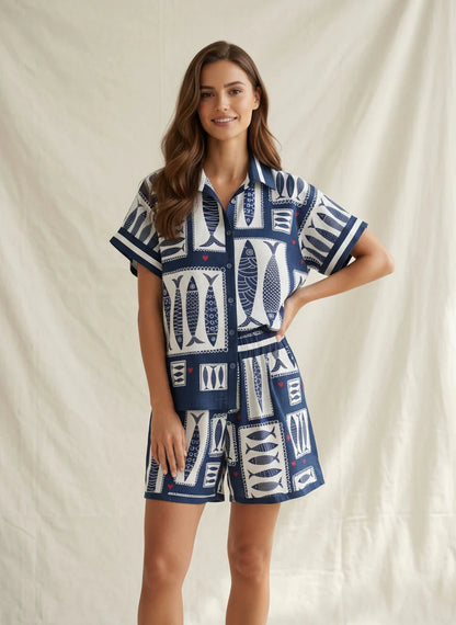 Deck Printed Shorts - Fish