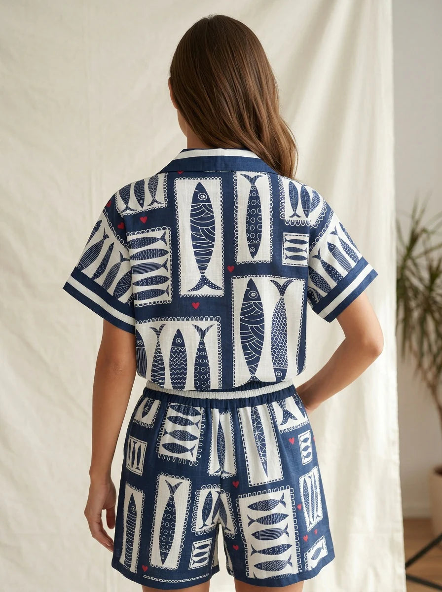 Deck Printed Shorts - Fish