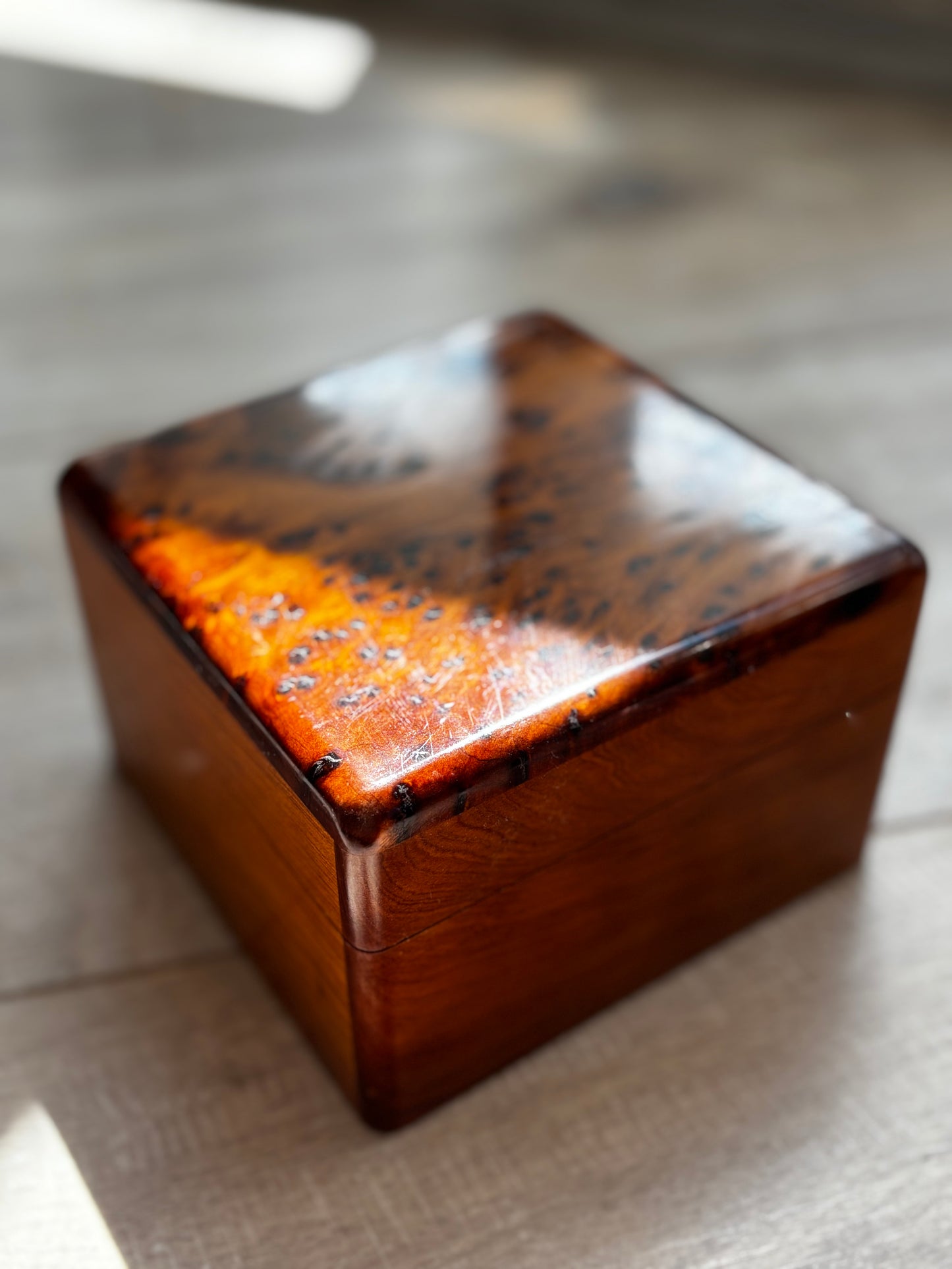 Handmade Wooden Square Jewellery Box