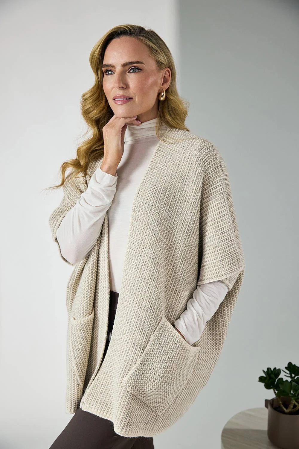 Deck Long Cardigan - Beige
