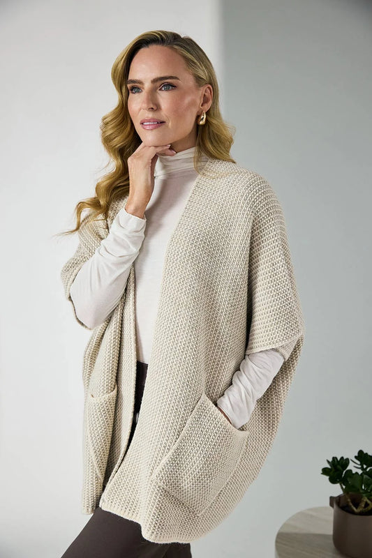 Deck Long Cardigan - Beige