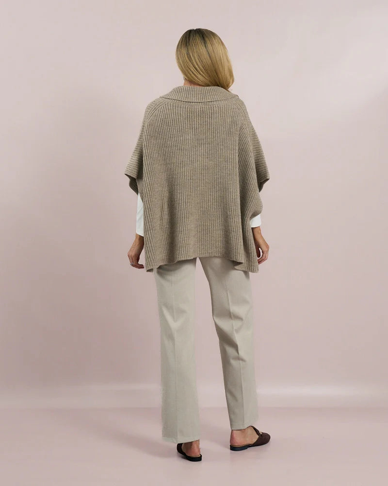 Deck Roll Neck Pullover Knit - Beige