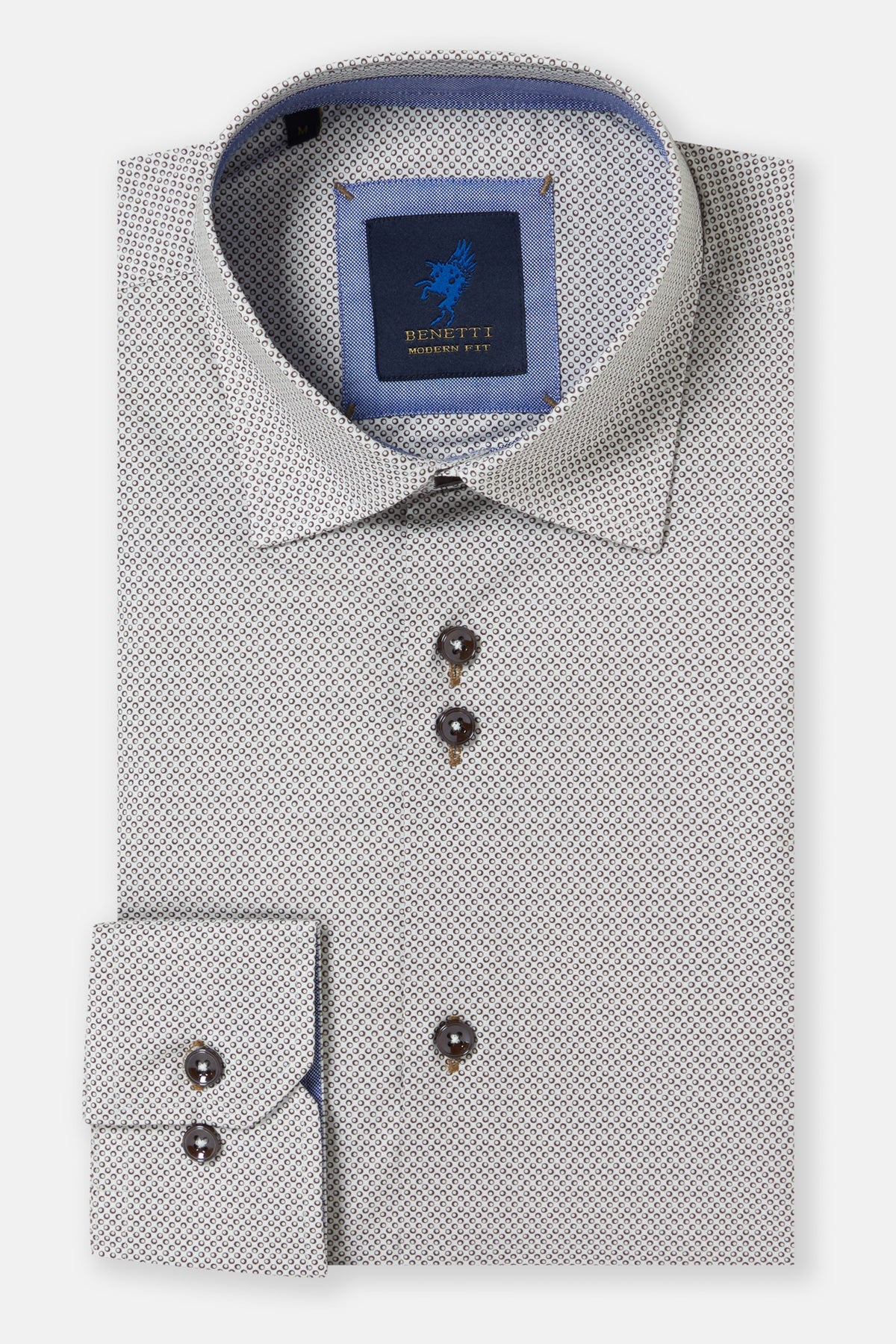 Benetti Modern Fit Alex Shirt - Coffee
