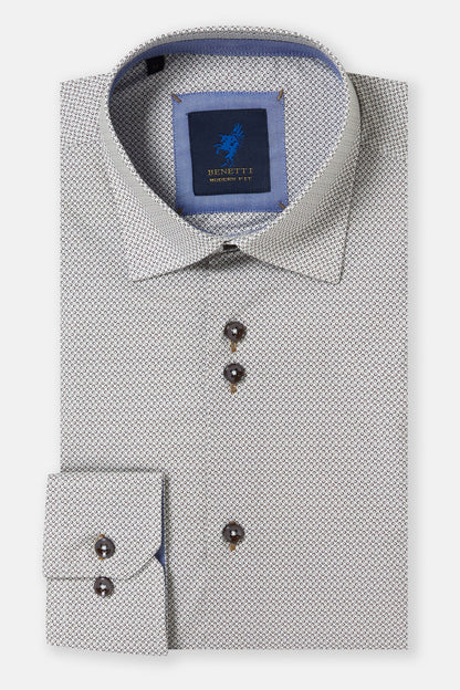 Benetti Modern Fit Alex Shirt - Coffee