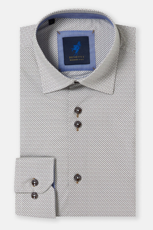 Benetti Modern Fit Alex Shirt - Coffee