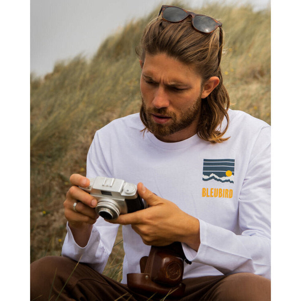 Bleubird Alpine Long Sleeve Tee - White