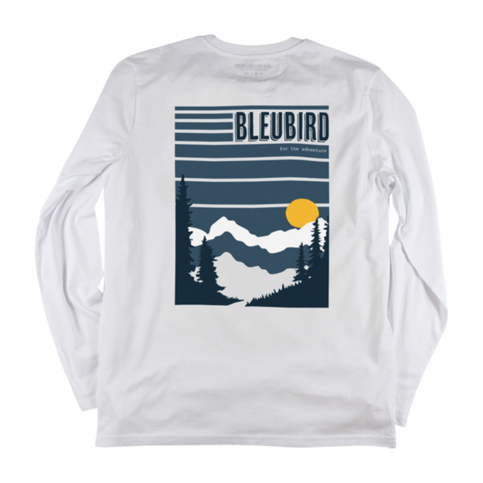 Bleubird Alpine Long Sleeve Tee - White