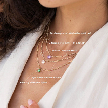 SIADBH Empowered Amethyst Bezel Amulet