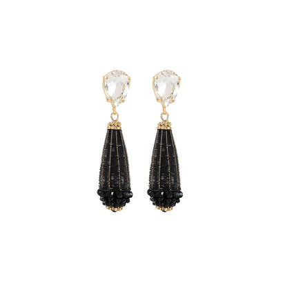 Knight & Day Anya Black Drop Earring