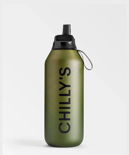Chilly’s 500ml Flip Bottle - Ombre Moss