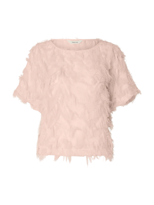 Selected Boat Neck Top - Pale Dogwood