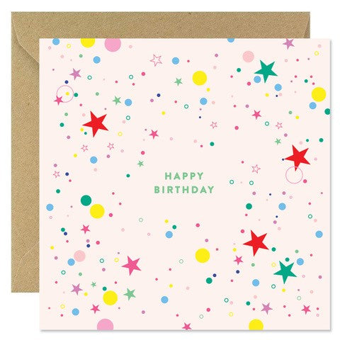 Bold Bunny Card - Happy Birthday Stars