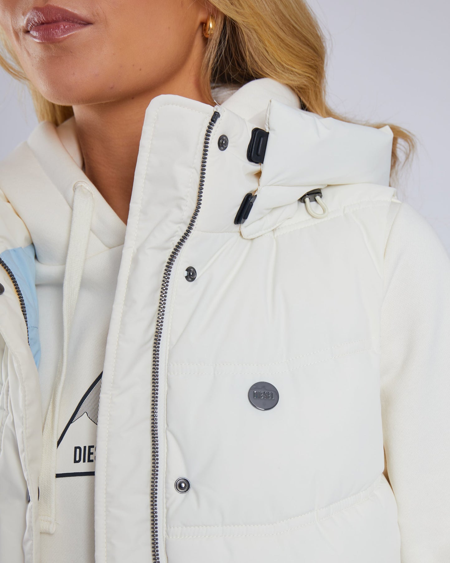 Diesel Bena Gilet - Powder White