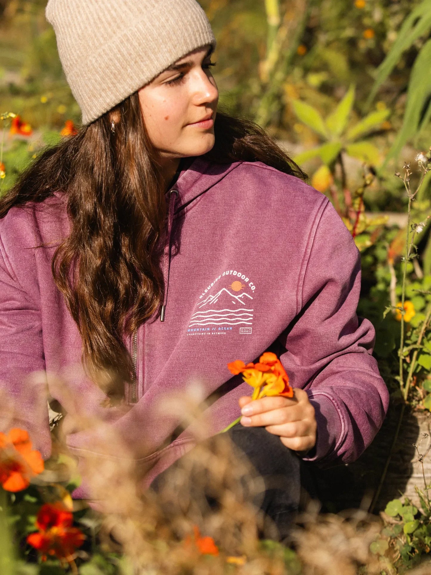 Bleubird Dawn Zipper Hoodie - Berry