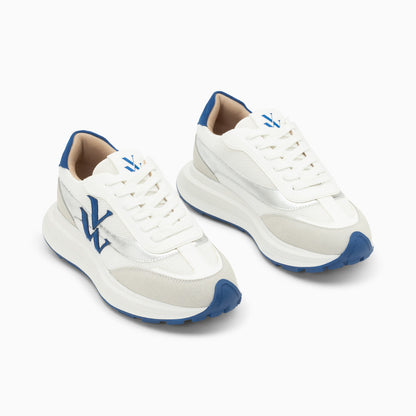 Vanessa Wu Lana Monogram Sneaker - Blue
