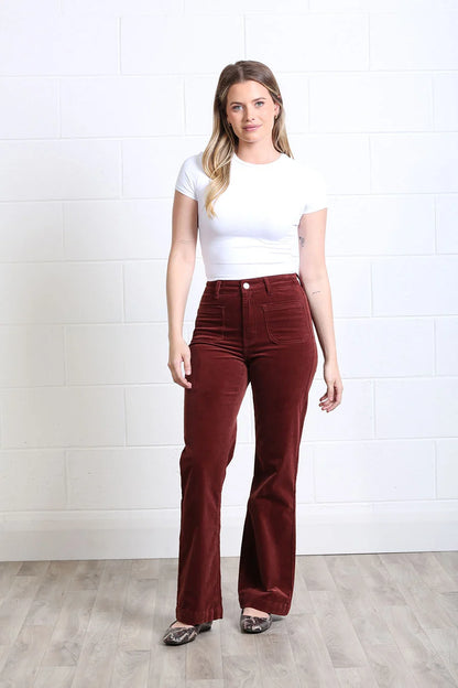 Rant & Rave Bridget Cord Wide - Terracotta
