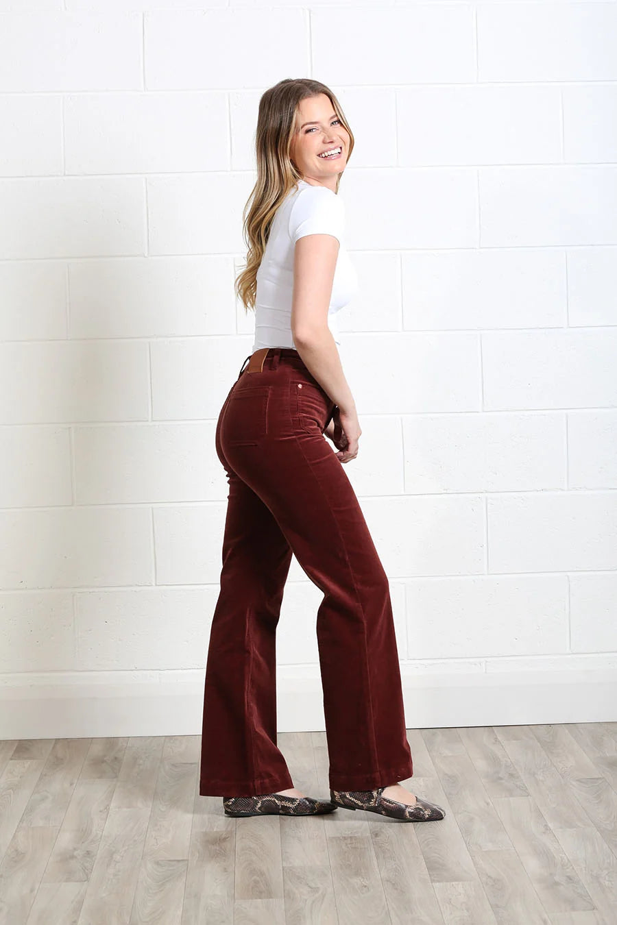 Rant & Rave Bridget Cord Wide - Terracotta