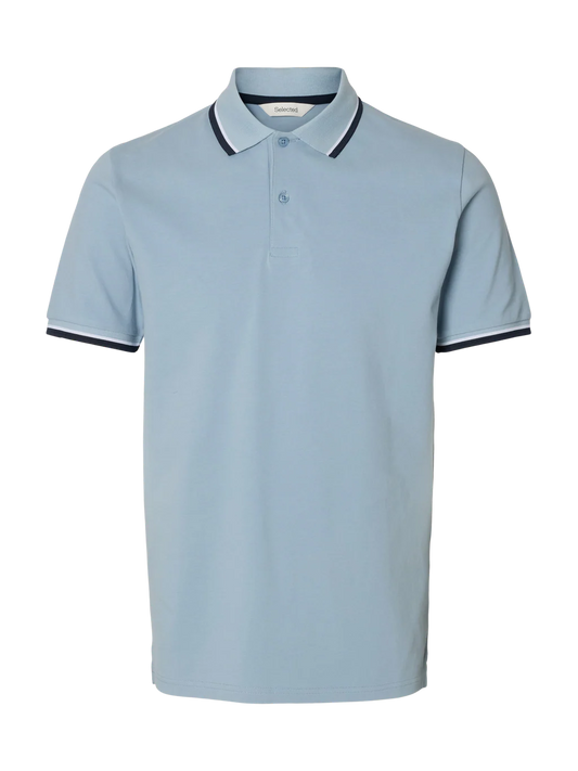 Selected Atlas Polo - Dusty Blue